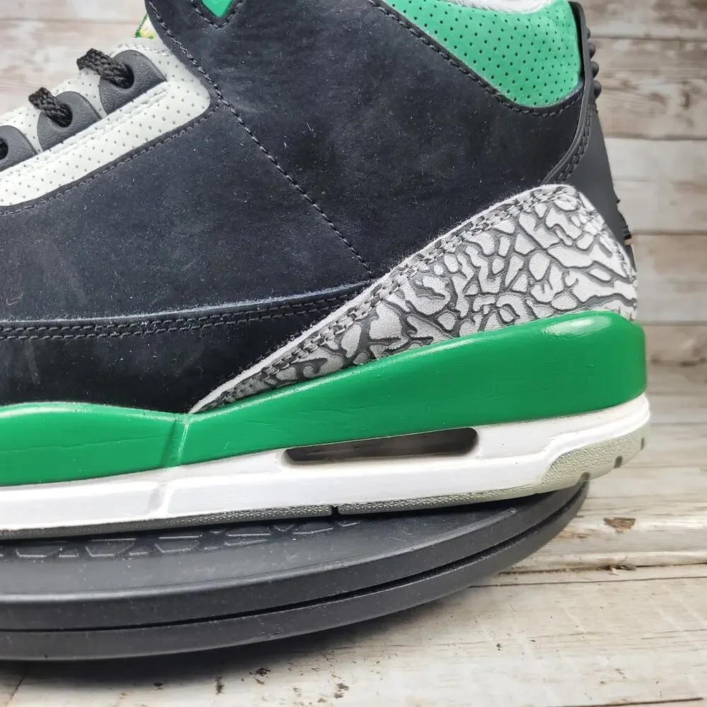 Jordan 3 Retro Men Size 13 Mid Pine Green Athletic Basketball Shoes